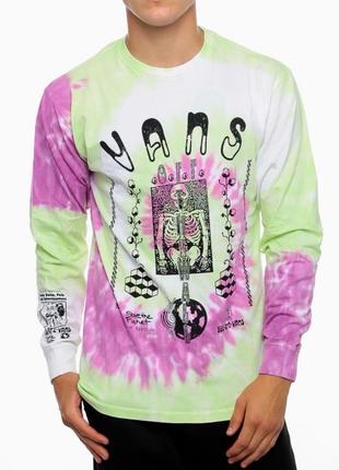 Шикарний лонгслів vans slow fashion tie-dye premium long sleeve