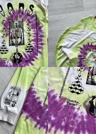 Шикарний лонгслів vans slow fashion tie-dye premium long sleeve8 фото