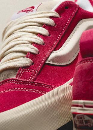 Кросівки vans knu skool pink white platform5 фото