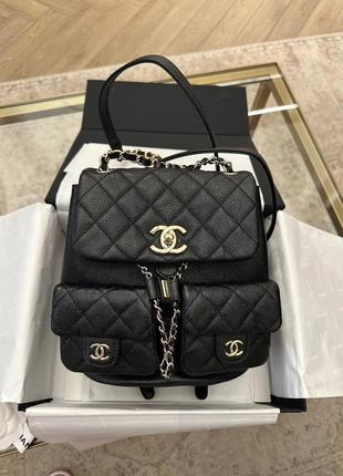 Шкіряний рюкзак в стилі chanel