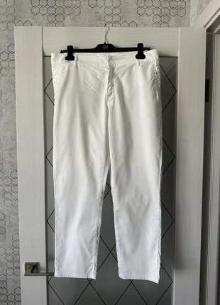 Брюки білі штани max mara escada sport котонові чінос