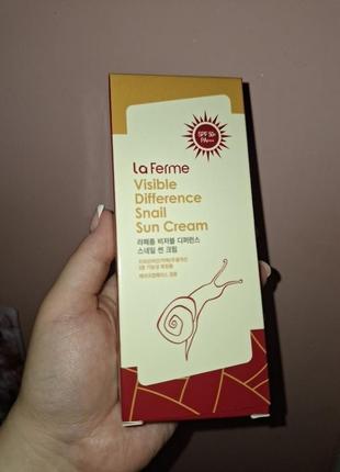 Farmstay la ferme visible difference snail sun cream