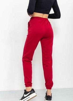 Спорт штаны женские двухнитка, цвет бордовый, 129r14664 фото