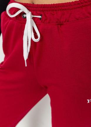 Спорт штаны женские двухнитка, цвет бордовый, 129r14665 фото