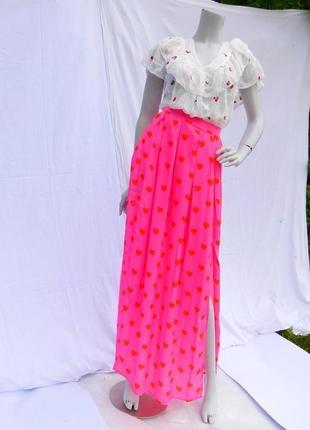 Юбка макси в сердечко