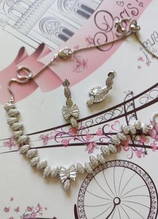 Роскошный ювелирный набор гарнитур комплект украшений