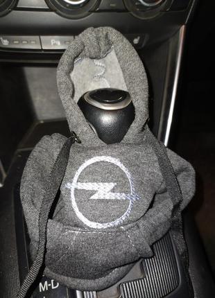 Чехол кофта худи аксессуар на кпп car hoodie опель opel серый подарок автомобилисту 10070