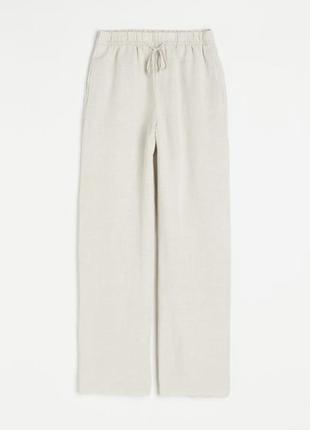 Полые льняные брюки h&m