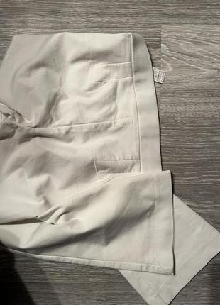Білі кльош стрейтч брюки штани zara mini white flare pants3 фото