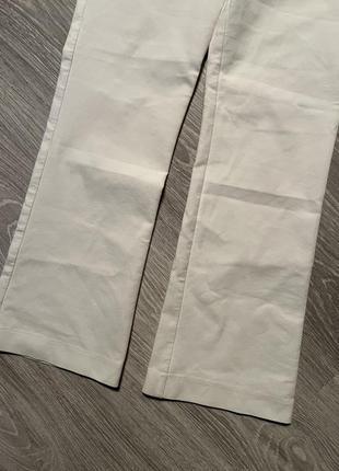 Білі кльош стрейтч брюки штани zara mini white flare pants5 фото