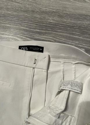 Білі кльош стрейтч брюки штани zara mini white flare pants8 фото