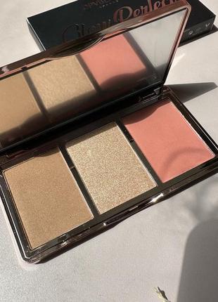 Opv beauty glow perfect face palette палетка із бронзера, хайлайтера та румʼян