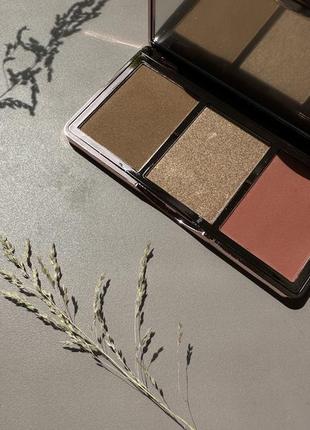 Opv beauty glow perfect face palette палетка із бронзера, хайлайтера та румʼян3 фото