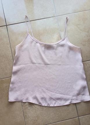 Базовый нежно розовый топ/майка в идеальном состоянии