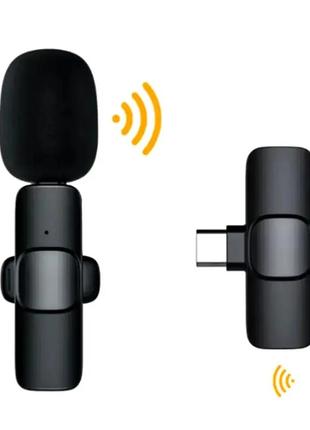 Портативний бездротовий петличний мікрофон and-1 type-c, black3 фото