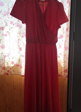 Платье красное в горох 2