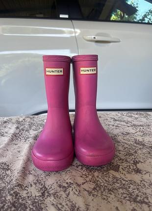 Фирменные резиновые сапоги (us 8),16 см