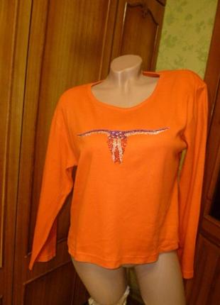 Жіноча футболка з довгим рукавом лонгслів sport gallery котоновий трикотаж