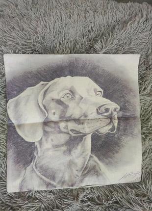 Наволочка наволка декоративна на подушку 40 см. собака курцхаар пойнтер лягавий пес