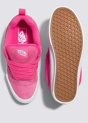 Кросівки vans knu skool pink white platform10 фото