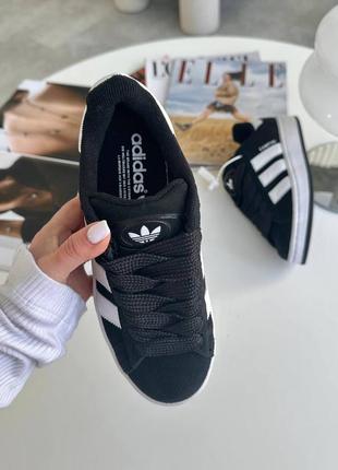 Жіночі замшеві кросівки adidas campus black6 фото