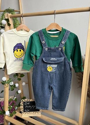 Детский остюмчик для малышей
комплект 2-ка: комбез и реглан
материал коттон, джинс