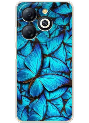 Чохол силіконовий з картинкою на infinix smart 8 (метелики)
