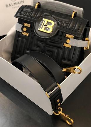 Сумка в стилі balmain чорна 2