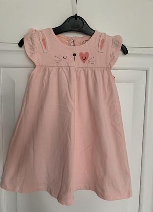 Baby club летнее натуральное платье 86 см