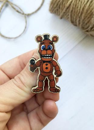 Дерев'яний значок "freddy fnaf"
