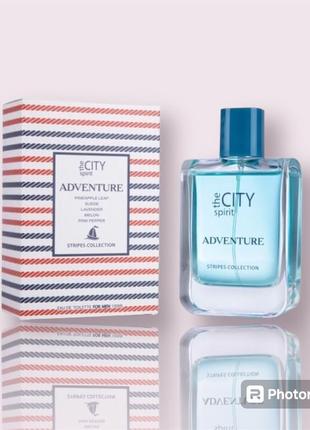 The city spirit stripes adventure 100 мл туалетная вода фруктовая фужерная кожаная мужская (духи парфюм для мужчин)
