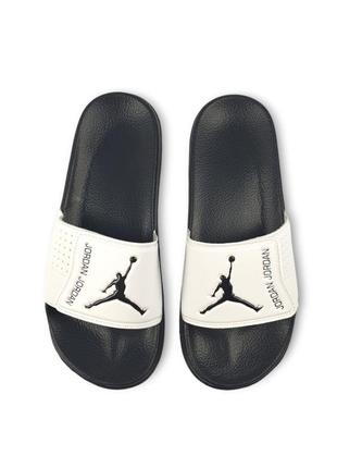 Шльопанці jordan slides black white