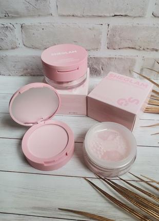 Подвійна матуюча пудра 2 в 1 sheglam insta ready bubblegum