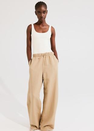 Льняные брюки h&m