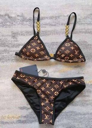 Брендовый купальник в стиле lv louis vuitton