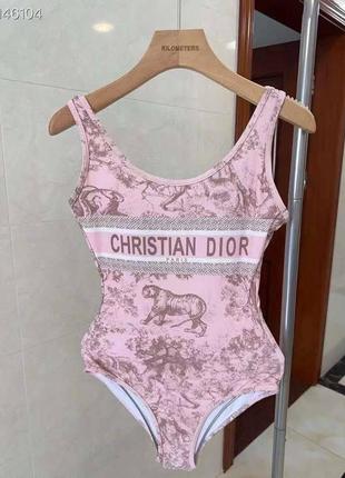 Брендовый слитный купальник в стиле dior