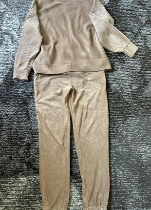 Костюм велюровый в рубчик h&m