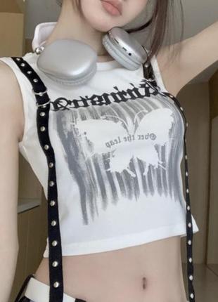 Кроп топ майка y2k dollskill