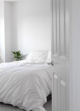 Постільна білизна бязь голд біла євро двойка полуторка сімя