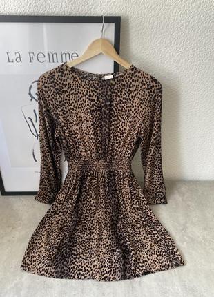 Леопардова сукня h&m / леопардовое платье