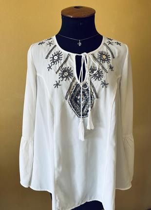 Продам белую блузку joanna hope, индия, размер m, l, xl
