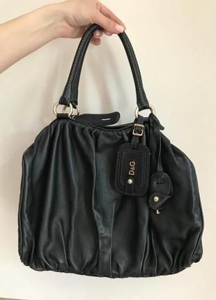 Сумка dolce&gabbana regina black leather bag
