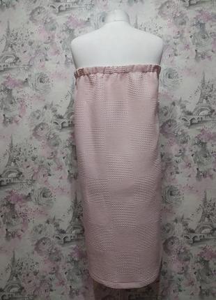 Набір банний вафельний жіночий кілт - сарафан р. 54 - 66 та рушник банний 70*140 см рожевий в сауну 02328-15 фото
