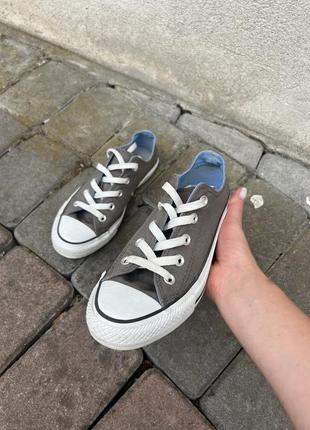 Серые  кеды конверсы converse