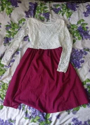 Платье 👗 с круживным верхом