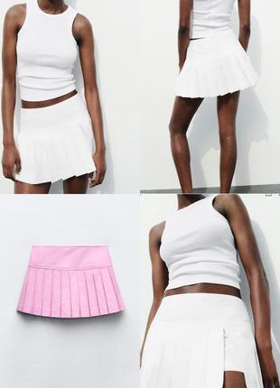 Юбка-шорты zara новая коллекция,юбка zara,тенисная юбка,шорты zara