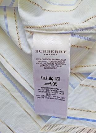 Сорочка із бавовни у смужку, burberry london.8 фото