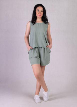 Летний костюм женский свободного кроя 2161