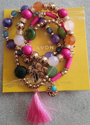 Набор браслетов "люссинда" 4шт. avon. индия