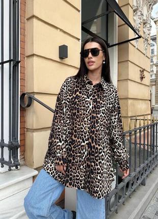Леопардовая джинсовка